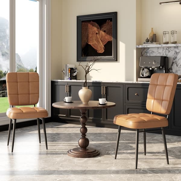 Comfortable Leather Kitchen Chairs Black Eames Dining Chair AZmac