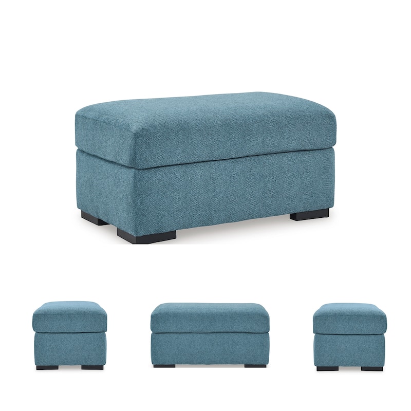 Signature Design by Ashley Keerwick Blue/Green Ottoman