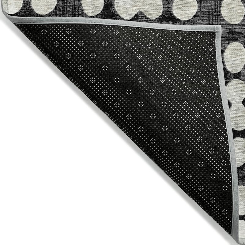 Machine Washable Indoor/ Outdoor Chantille Abstract Dots Rug