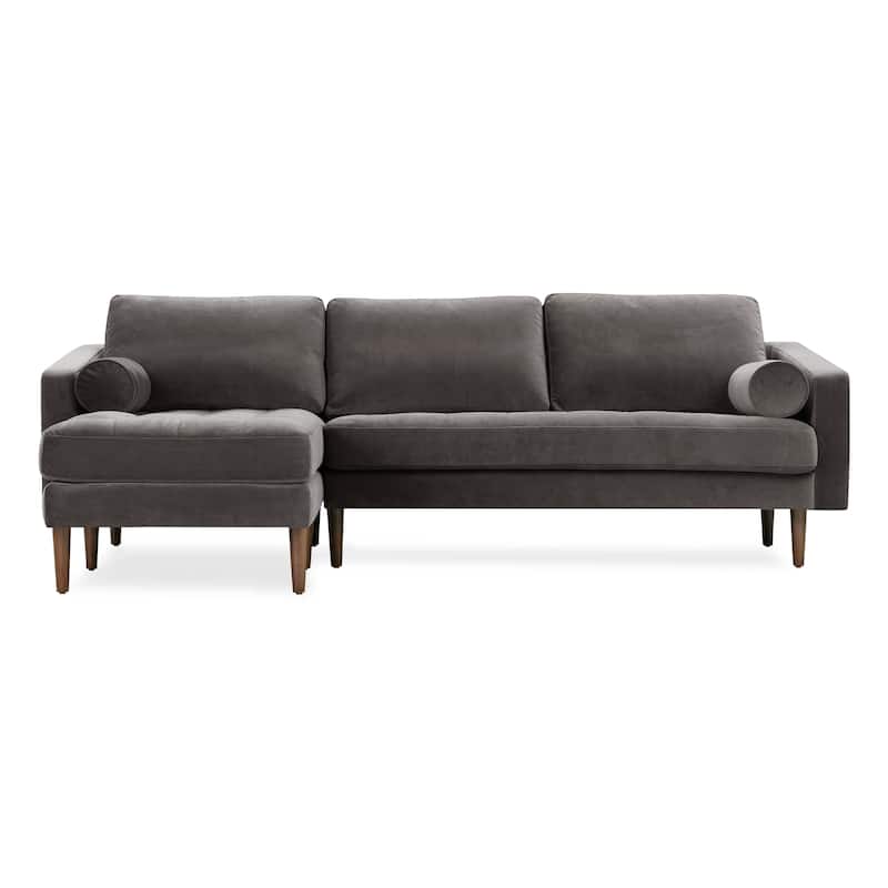 Poly and Bark Napa Fabric Left Sectional Sofa