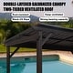 preview thumbnail 28 of 27, Domi 6.5 ft. x 12 ft. Hardtop Grill Gazebo with 2 Side Shelves and Ceiling Hooks, Outdoor BBQ Canopy