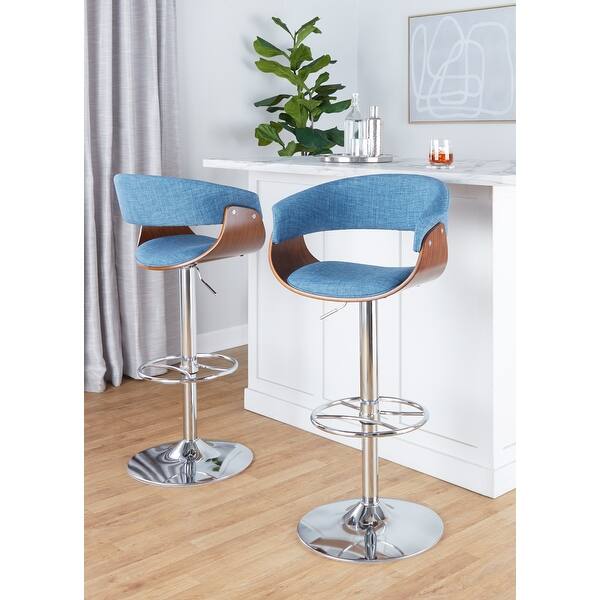 Carson Carrington Samantha Adjustable Bar Stool with Wheel Footrest ...