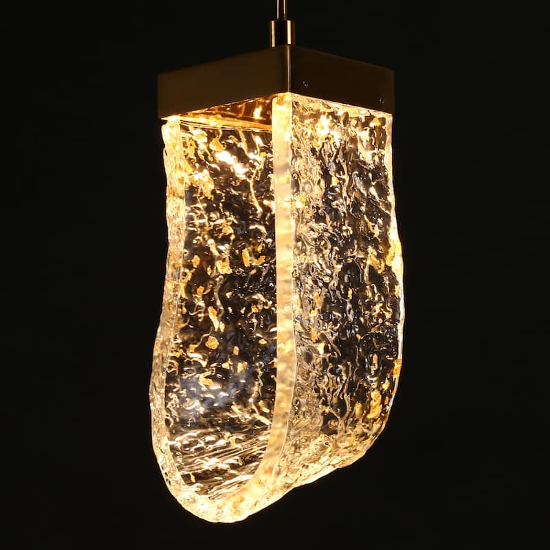 Modern Gold LED 5-Light Island Chandelier Kitchen Island Pendant Light
