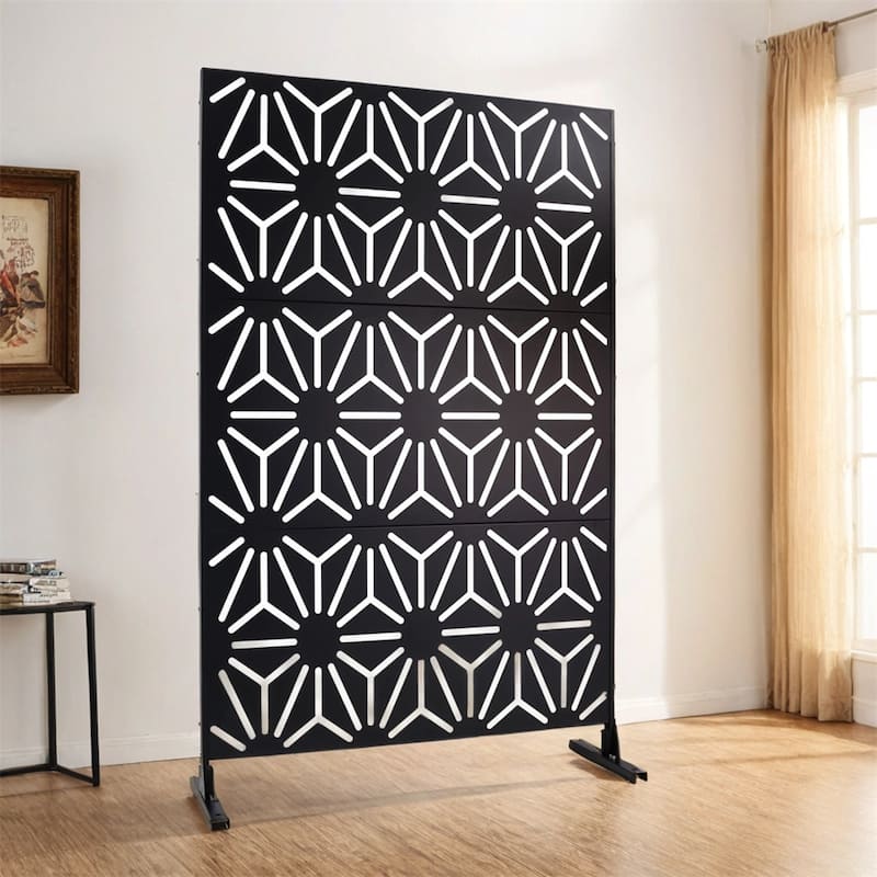 Outdoor & Indoor Privacy Screen Metal Privacy Screen 76" H×48" W