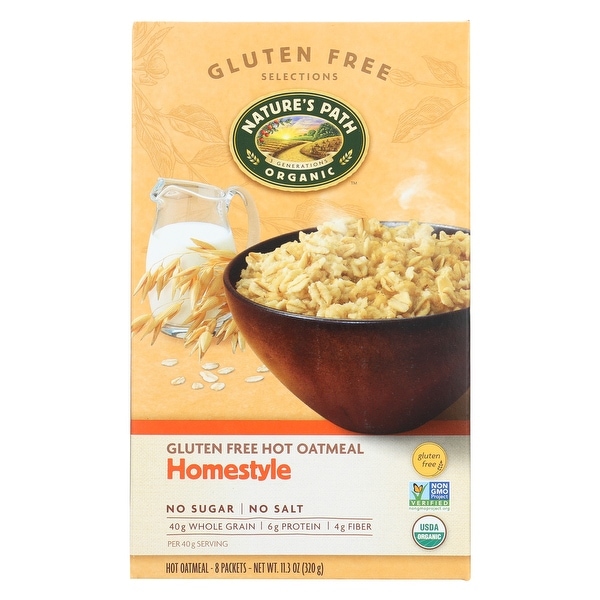 Nature's Path Organic Hot Oatmeal - Homestyle - Case of 6 - 11.3 oz.