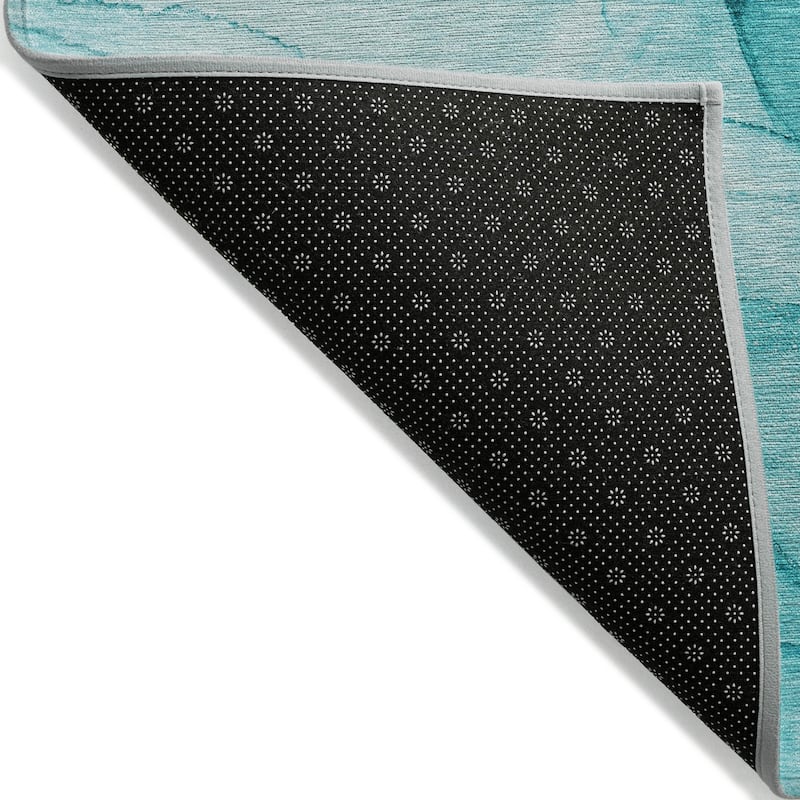 Machine Washable Indoor/ Outdoor Abstract Chantille Rug