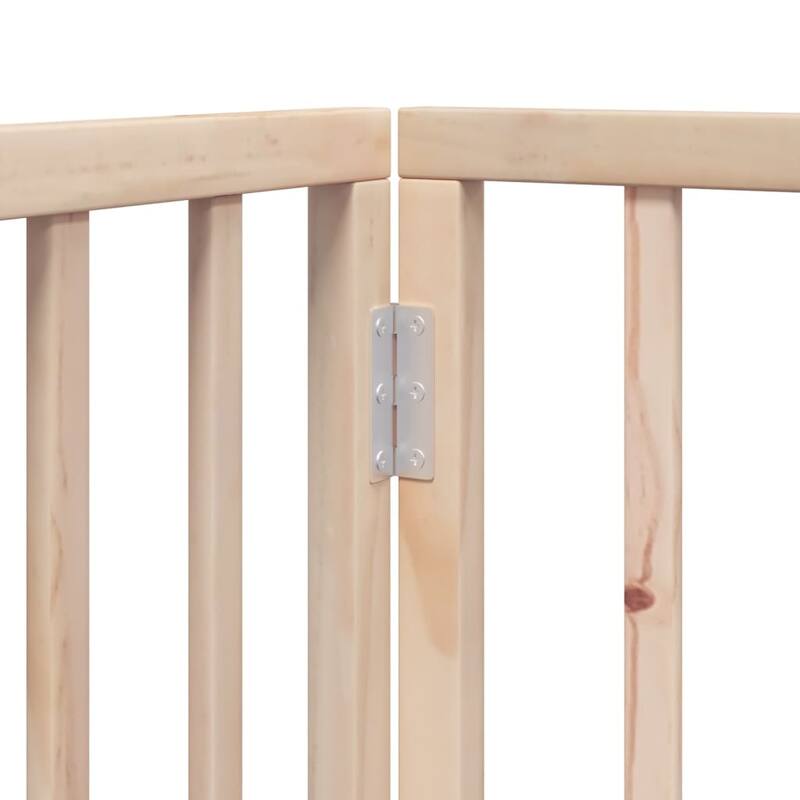 vidaXL Dog Gate Foldable Poplar Wood