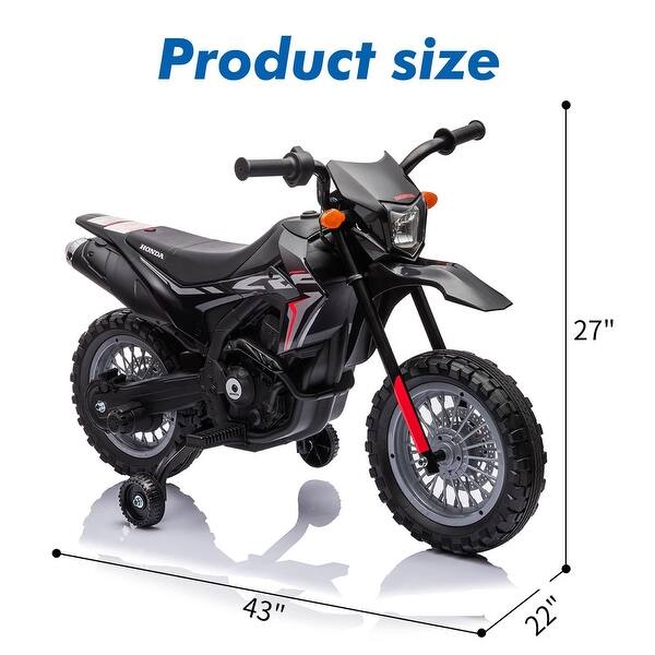 dimension image slide 3 of 4, Kids Ride on Motorcycle, Electric Battery Powered Rechargeable Motorbike