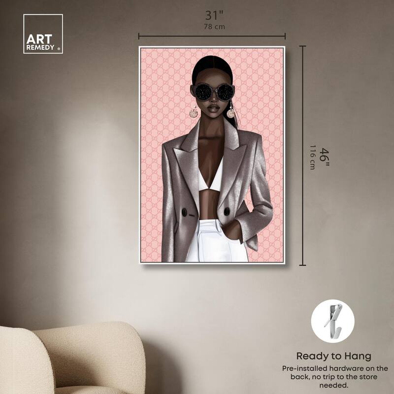 Cool Luxury Woman Canvas by Art Remedy