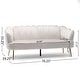 preview thumbnail 16 of 62, Reitz Glam Velvet Shell Sofa by Christopher Knight Home - 76.25" L x 29.25" W x 33.50" H