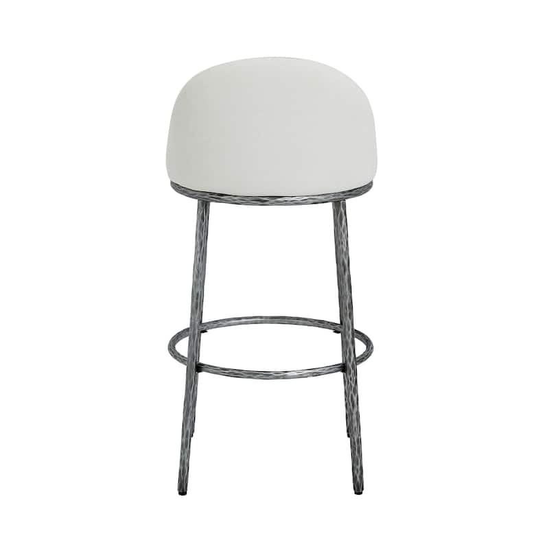 Christopher Knight Home - Altea Modern Upholstered Bar Stool with Forged Metal Legs, Set of 2