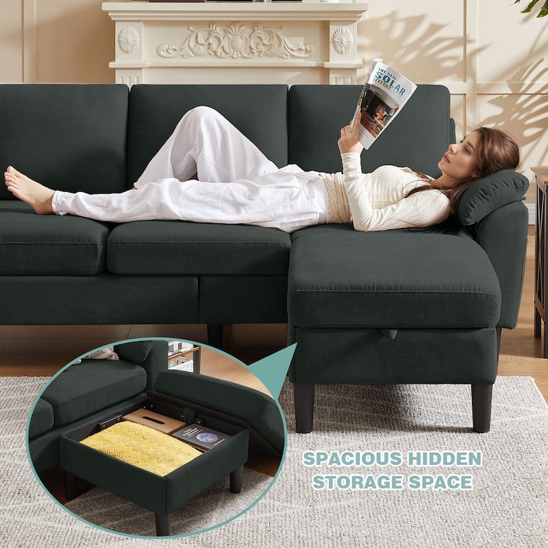 4-Piece Living Room Sectional Sofa Set with Loveseat and Chair