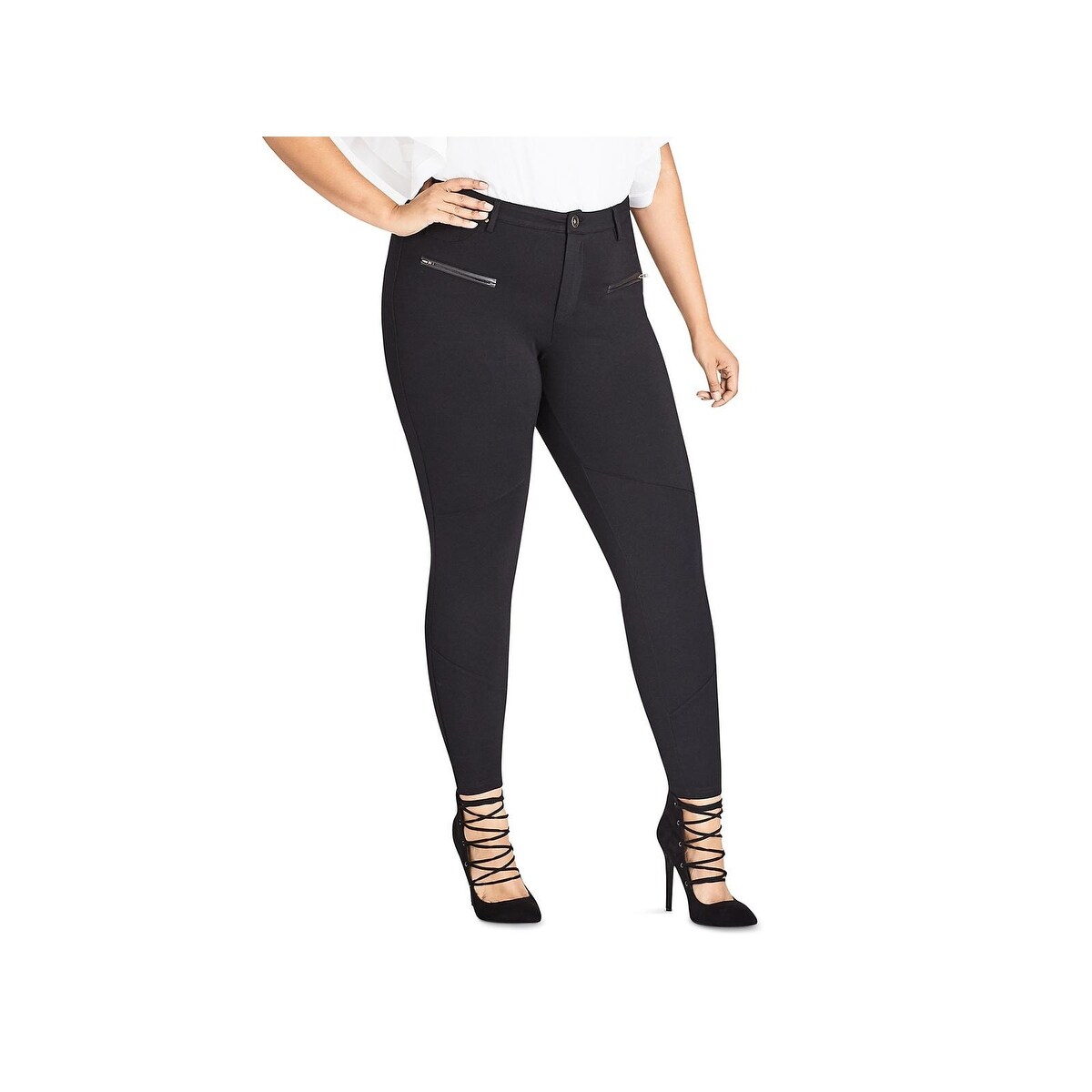 chic women's plus denim leggings