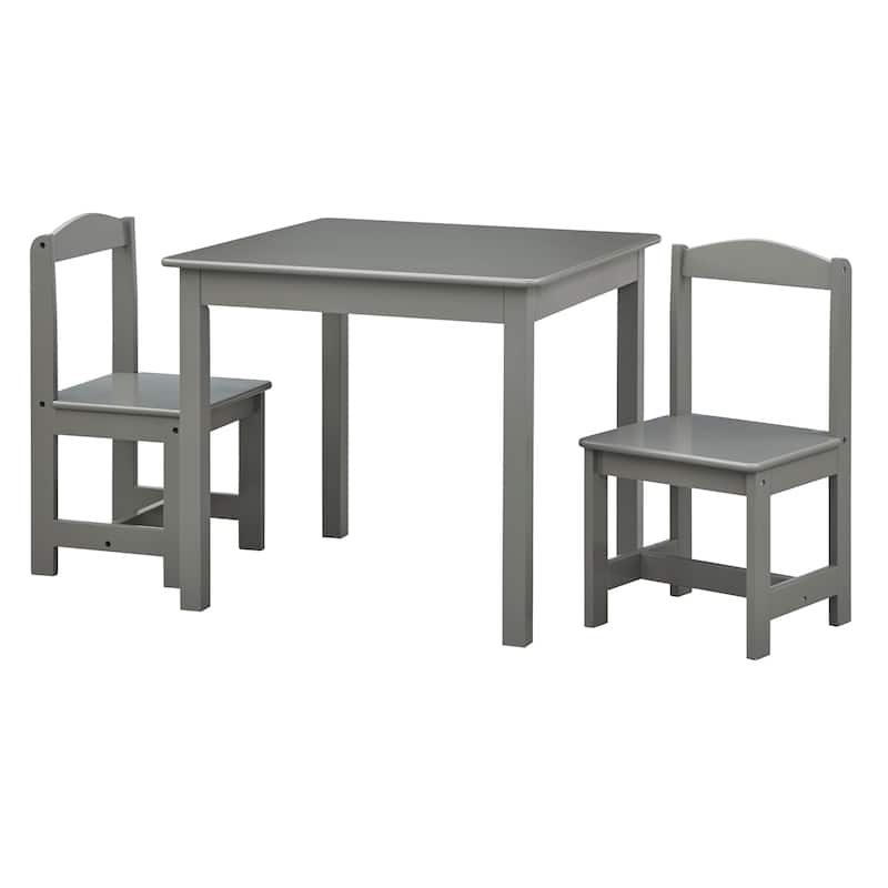 Hayden Child Kids Rectangle Engineered Wood Table and 2 Chairs Set