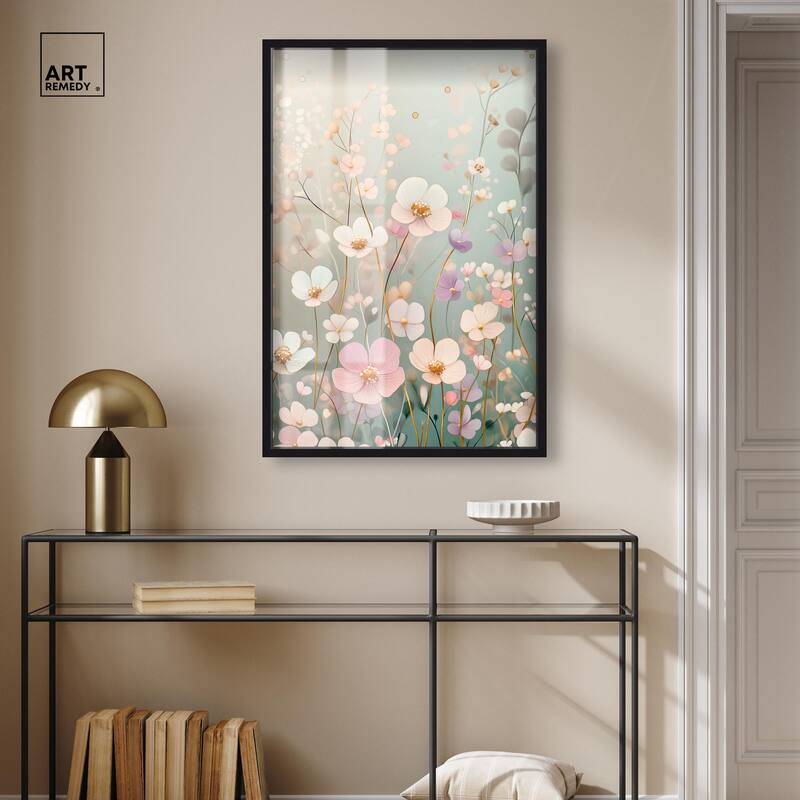Tiny Blooms I Shadowbox by Art Remedy