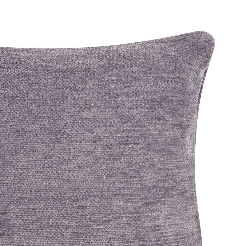 Power-Loomed Solid Square Throw Pillow Cover - 20" - Frost Gray