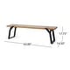 preview thumbnail 13 of 18, Varva Acacia Wood and Iron Outdoor Dining Bench by Christopher Knight Home