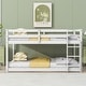 preview thumbnail 12 of 95, Low Loft Bed with Ladder, Solid Rubber Wooden Bed Frame for Multi Children, Floor Bed - Available with or without Slats