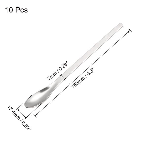 Sendok Sampling Sampling Spoons Stainless Steel Lab Laboratory Reagent Scoops 10Pcs ...