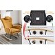 preview thumbnail 28 of 48, Modern Living Room Teddy Fabric Rocking Chair with Pocket and Headrest, Dark Green