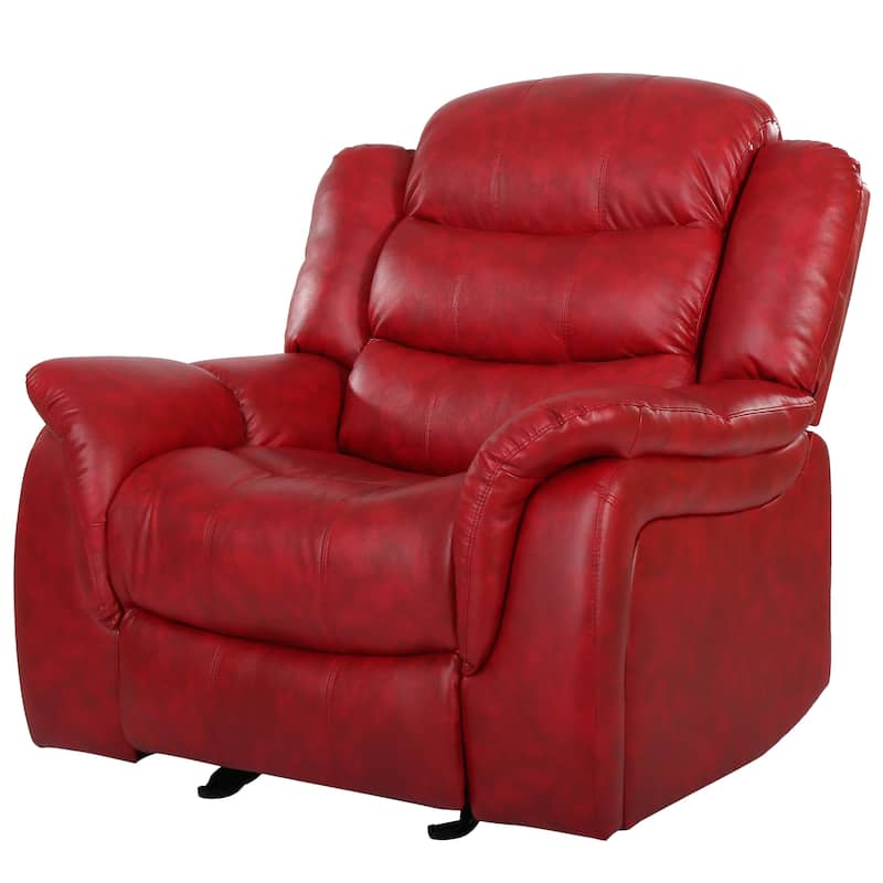 Hawthorne PU Leather Glider Recliner Chair by Christopher Knight Home