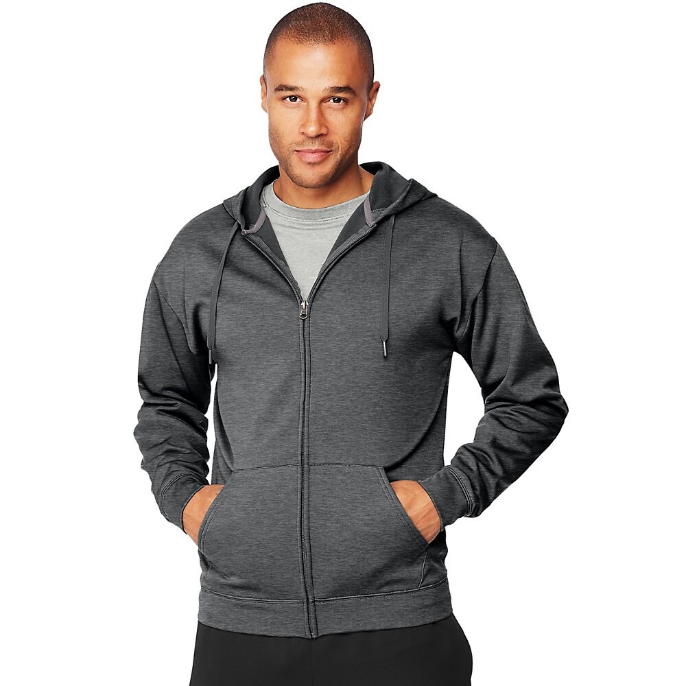 hanes black zip up hoodie