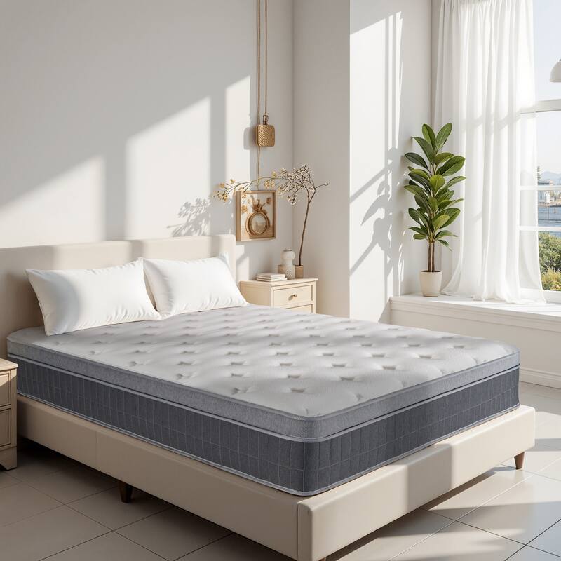 14" King Size Hybrid Mattress,Memory Foam,Pocket Springs,Medium Firm