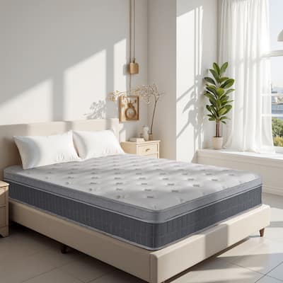 14" Queen Size Hybrid Mattress,Memory Foam,Pocket Springs,Medium Firm
