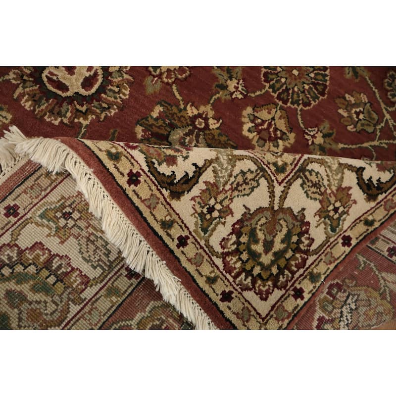 Hand Knotted Oriental 100% Wool Carpet Traditional All-Over Pink Agra Area Rug - 6' 1'' X 4' 1''