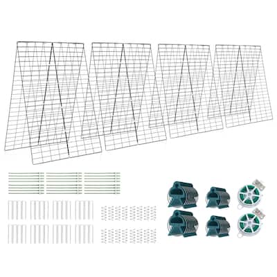 Costway 4 PCS Foldable Cucumber Trellis A-Frame Plant Supports with - See Details