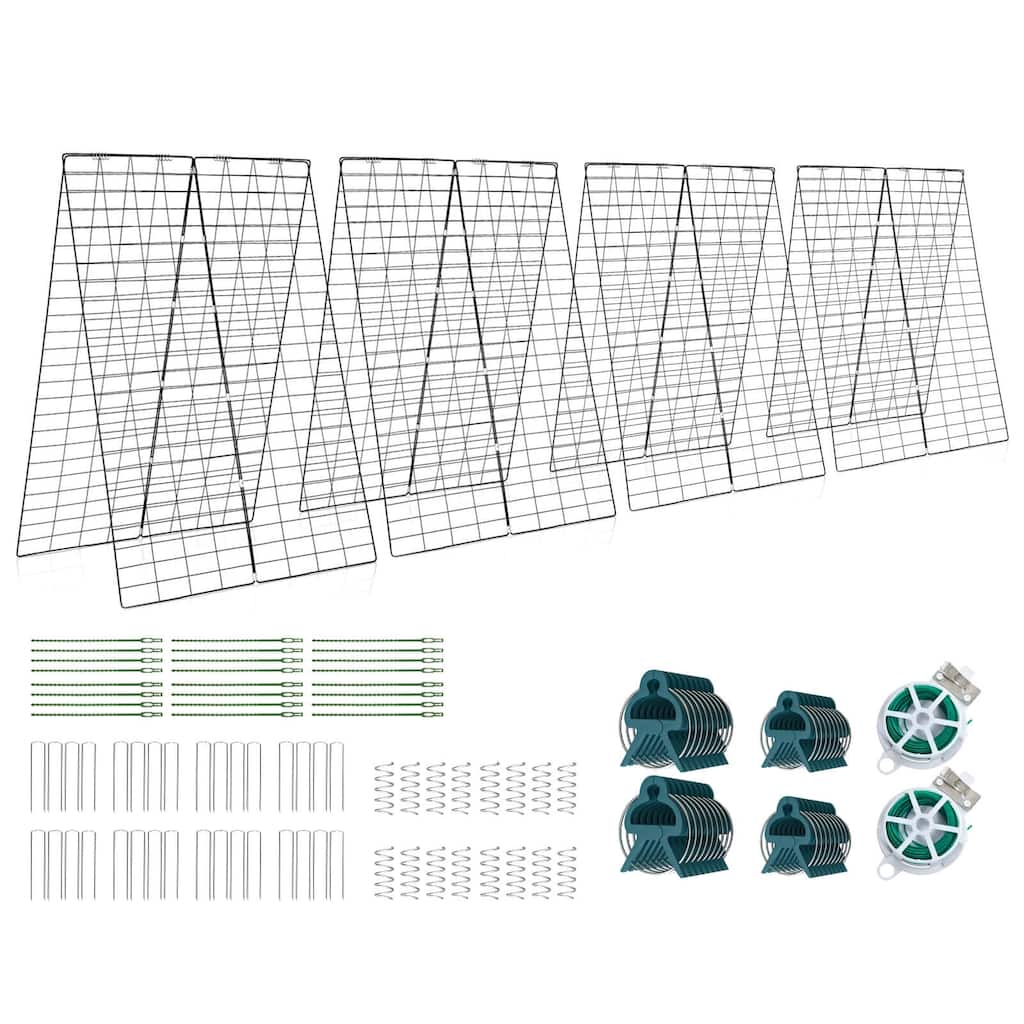 Costway 4 PCS Foldable Cucumber Trellis A-Frame Plant Supports with - See Details