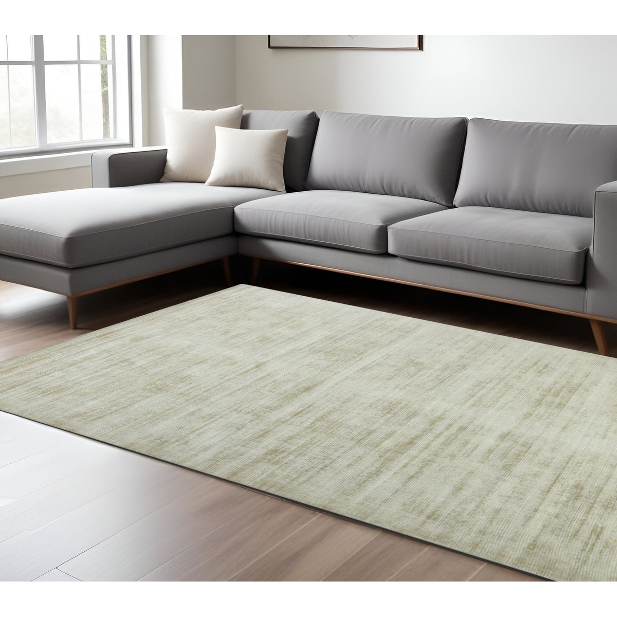HomeRoots Ziru Abstract Transitional Rectangle Area Rug