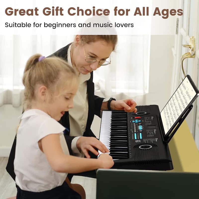 61 Keys Keyboard Piano Electric Digital Piano w/ 2 Built-in Speakers