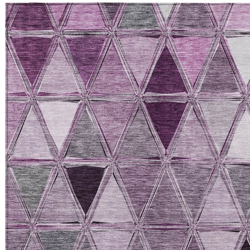 HomeRoots Geometric Transitional Rectangle Outdoor Rug