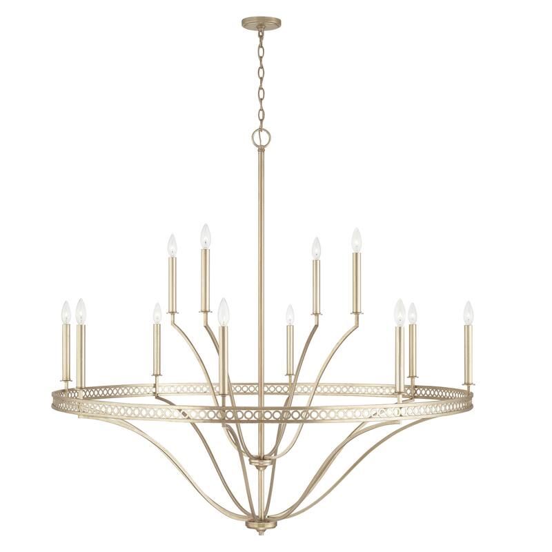 Isabella 52" 12-light Winter Gold Grand Chandelier