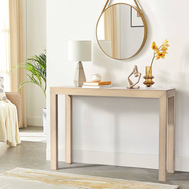 Pinewood Entryway Table Console with Sturdy Surface 220 lbs - 46.1 x 11.8 x 31.9 in
