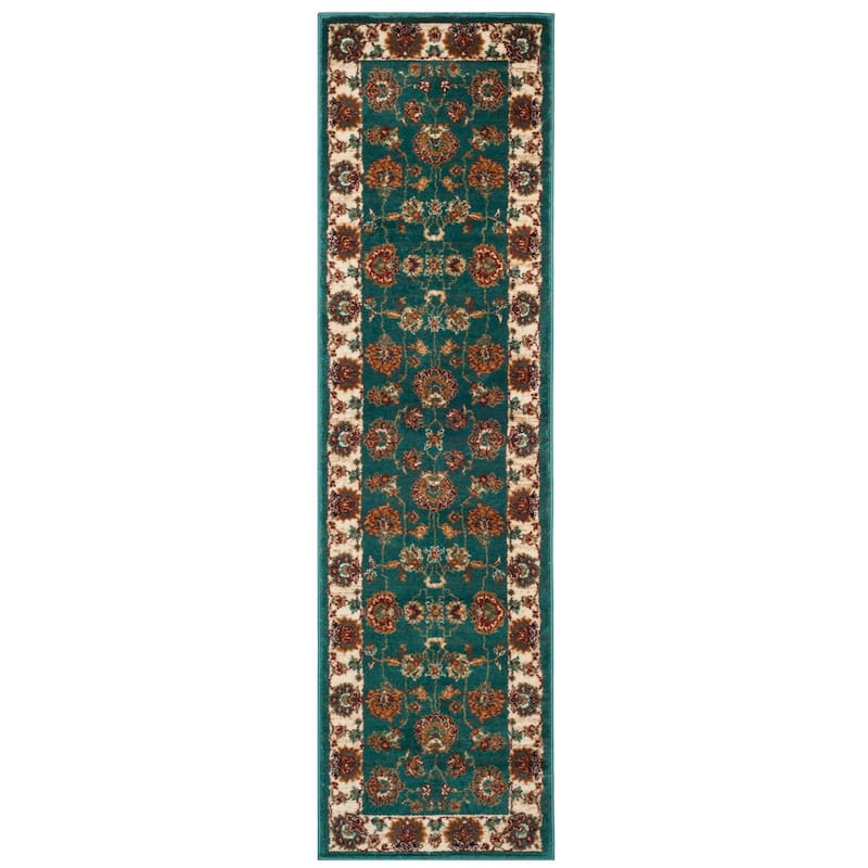 SAFAVIEH Summit Taisia Traditional Oriental Rug - 2'3" x 8' Runner - Teal/Ivory