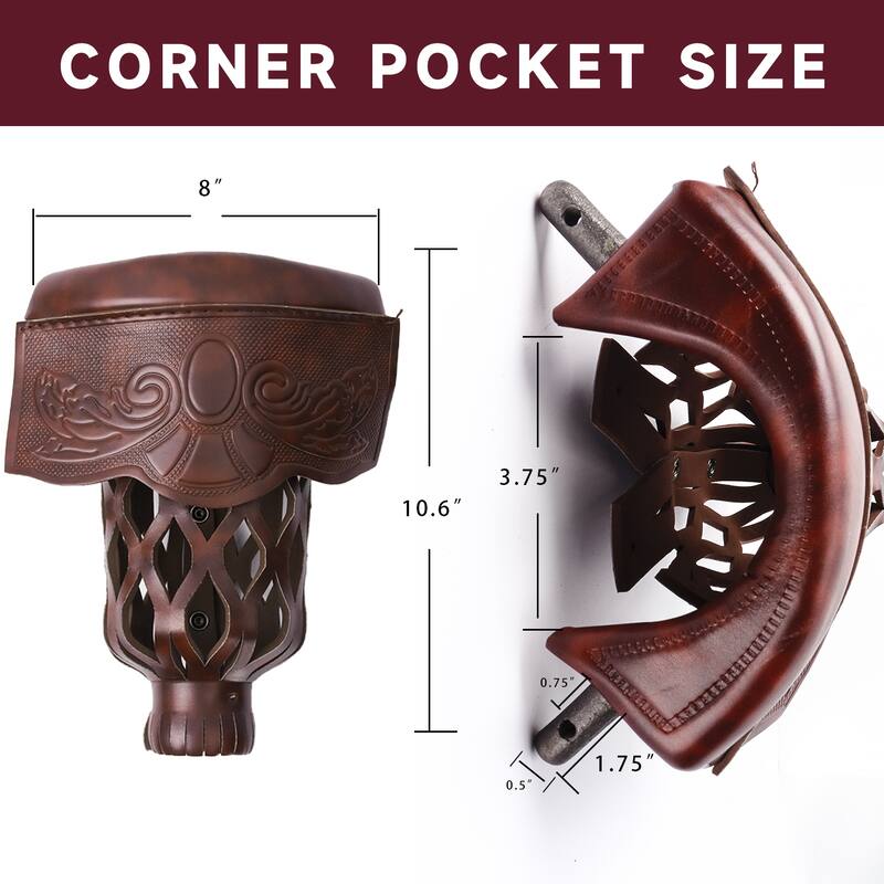 GSE™ Set of 6 HeavyDuty PU Leather Pool Table Pockets. Replacement