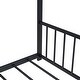 preview thumbnail 31 of 58, Metal House Bed with Roof, Fence and Back for Kids, Boys and Girls, Bedroom