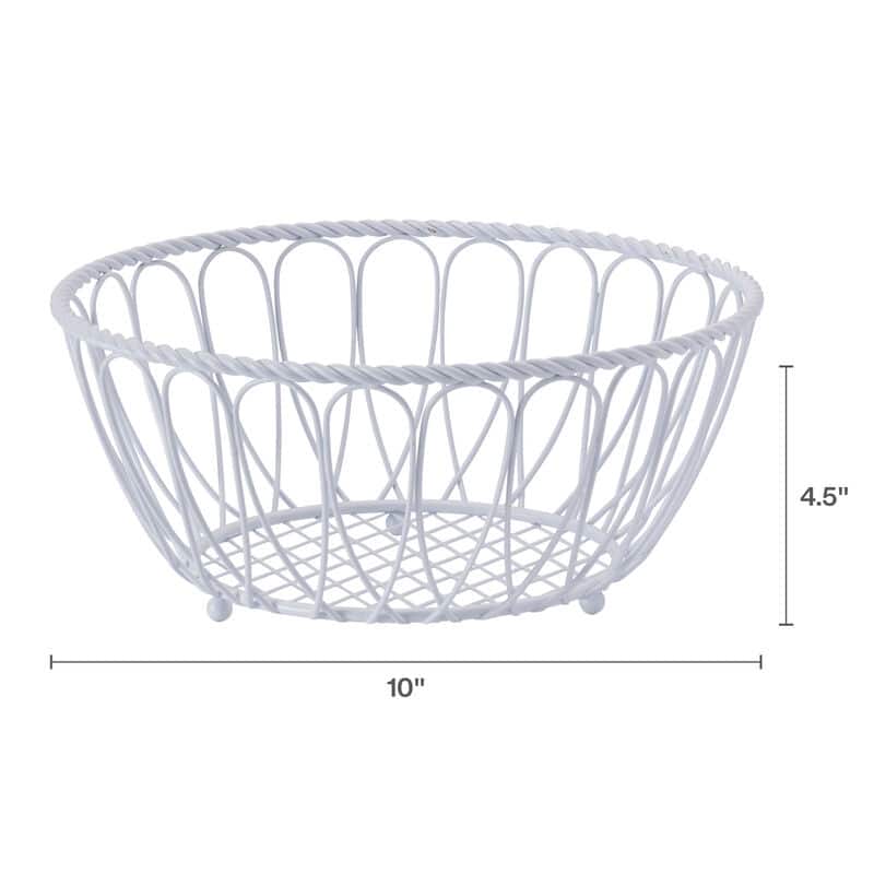 Mikasa Gourmet Basics Rope Basket, 10 Inch, White
