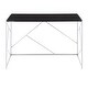 preview thumbnail 15 of 28, Silver Orchid Sala Desk in Metal & Wood Silver/Black