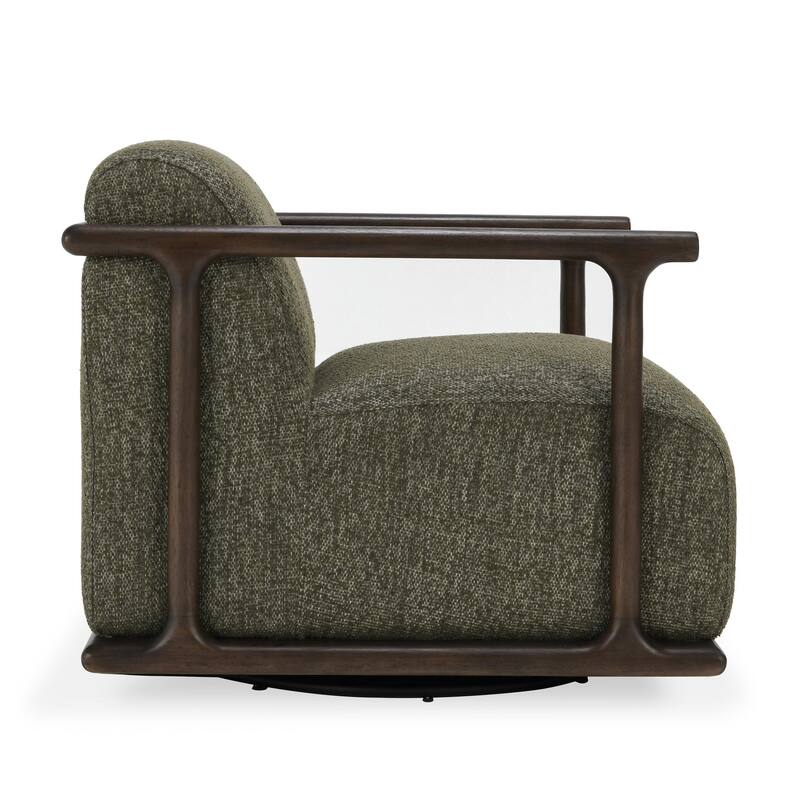 Classic Home Lucia Boucle Swivel Accent Chair