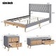 preview thumbnail 19 of 56, 4 Pcs Bedroom Sets Platform Bed with 2 Nightstands and Storage