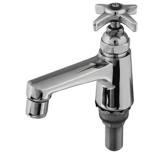T and S Brass Sill Faucet with 1/2" NPS Male Shank, Cross Handle and