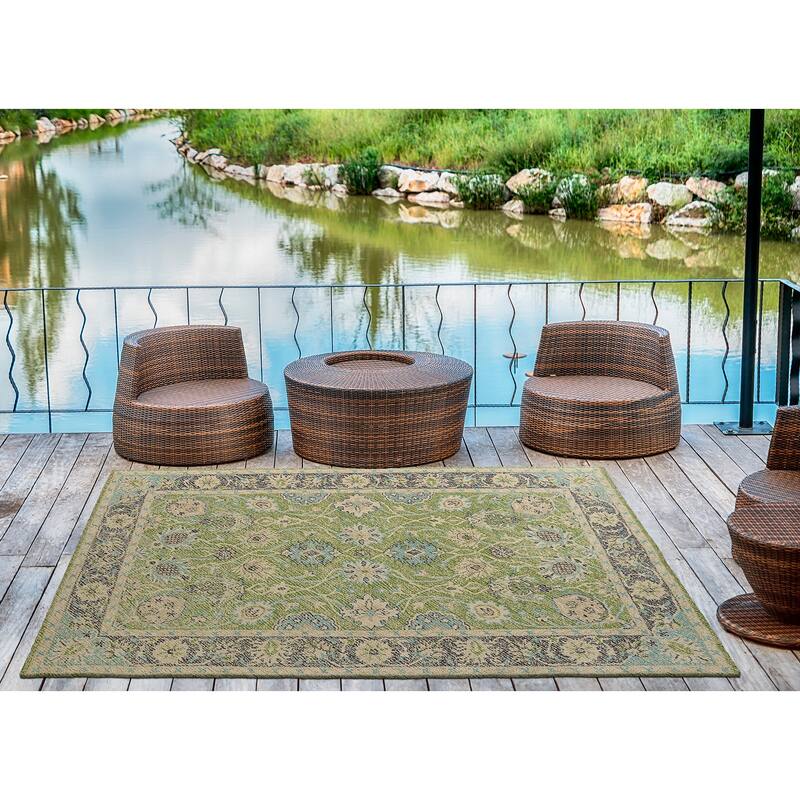 Weathered Collection - 5' X 7'6" - Lime Green