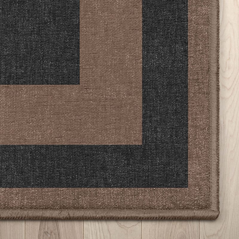 Well Woven Plain Border Flat-Weave Area Rug