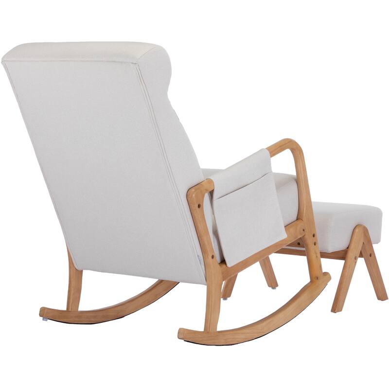 Rocking Armchair With Ottoman for Living Room