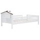 preview thumbnail 20 of 22, Twin Wood Platform Kids Bed with House-Shaped Headboard, LED Light & Built-in Storage, Finish with Safety Guardrails, Natural