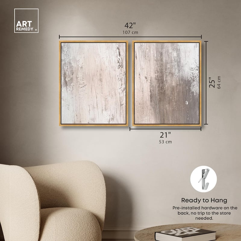 Striated Texture IV Canvas Set of 2 by Art Remedy