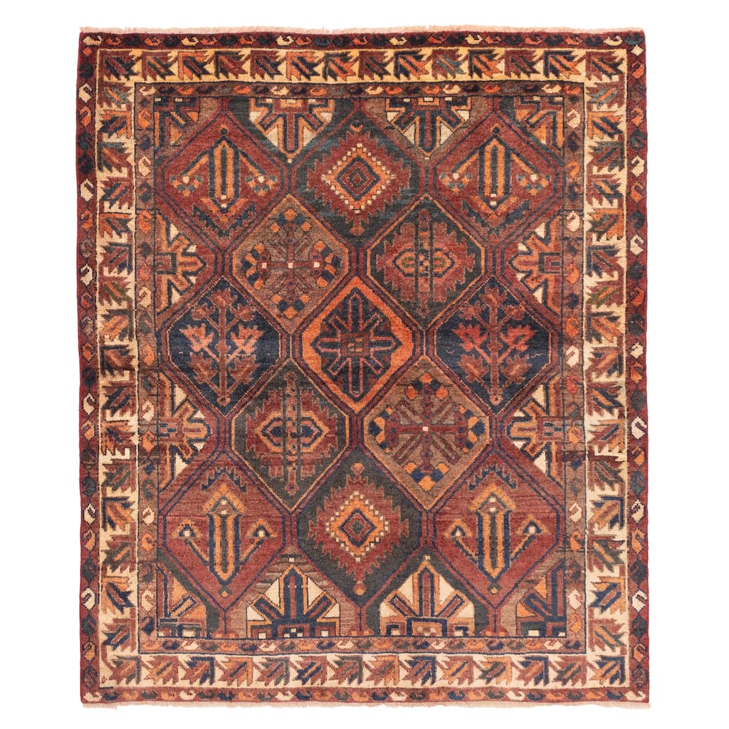 ECARPETGALLERY Hand-knotted Konya Anatolian Dark Red Wool Rug - 5'1 x 6'0